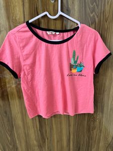 Pink Crop Top