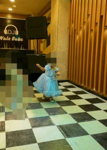 Cute Blue Flower Girl Dress