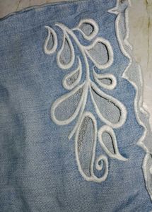 Nuon Denim Shorts with Cutouts