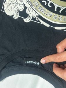 UNWORN Black Graphic Print T-Shirt