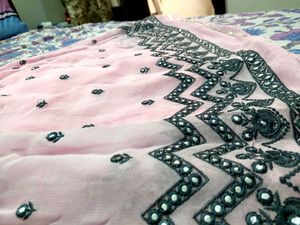 Pink Embroidered Sharara Kameez