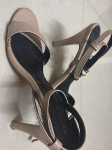 Nude Ankle Strap Heels
