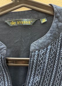 Blue Embroidered Tunic