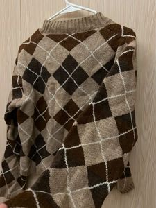 Argyle Knit Cardigan