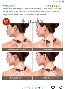 Neck Massager with Heat, Electric Pulse Massage
