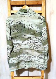 Light Green Printed Shirt Size-42