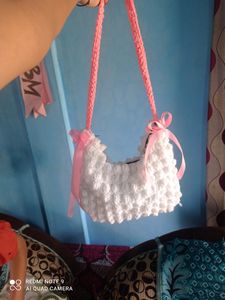 Crochet Popcorn Beg