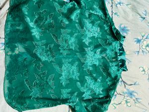 Vintage Green Floral Button-Down