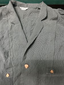 Gray Cropped Blazer