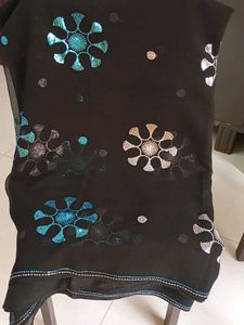 Black Saree Designer Blouse Combo