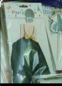 Lady Gown Cake Topper -4 Piece