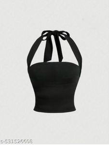 Black Halter Neck Top