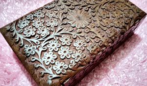 Floral Carved Wooden Box
