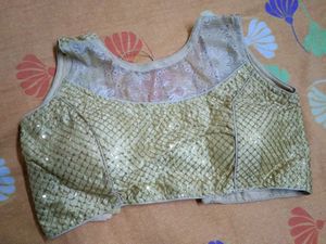 Women Golden Padded Crop Top