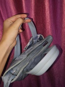 denim looked hand bag