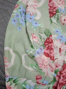 Flower Print Emroied Color Dress