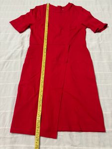 Red Dress with Front Slit