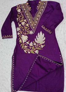 Purple Kashmiri Kurta