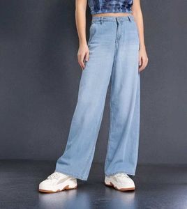 Unused  Straight Wide Leg Jeans
