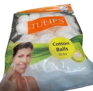 Tulips Cotton Balls - 120 Pieces