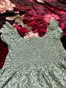 Floral Print Green Top