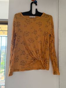 Stylish Mustard Print Top