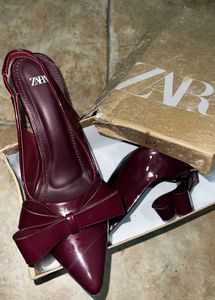 ZARA Burgundy Heels