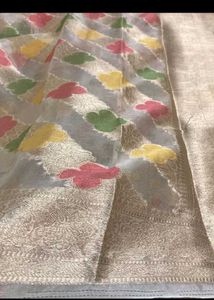 New Organza Saree With Blouse Fabric