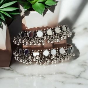 Oxidised Silver Anklet.