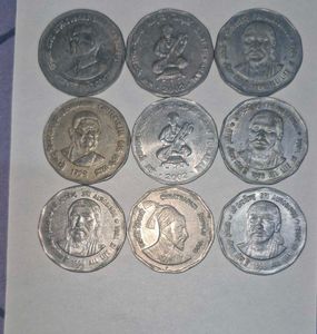 9 Unc Coin 2 Rs Rare