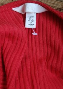 Red Puff Sleeve Crop Top