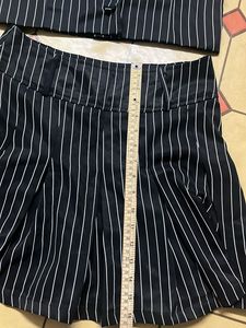 Striped Vest &amp; Skirt Set