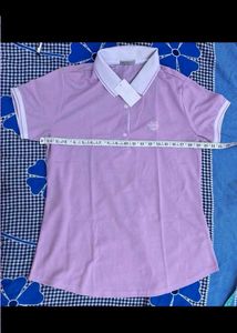 VUARNET Light Pink Shirt with White Collar** 🩷⚪