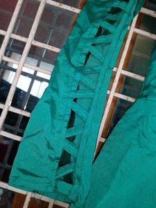 Green Kurta with Unique Sleeve