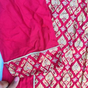 Aurelia Marroon Foil Printed Kurta