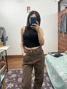 Brown Highwaist Mom Jeans