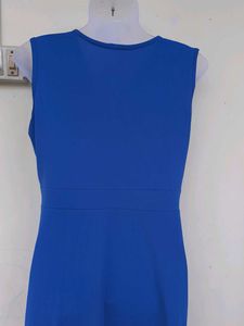 Cobalt Blue Fit &amp; Flare Dress