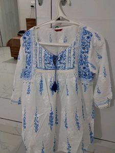 Blue Floral Print Top