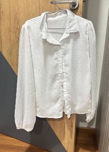 Elegant White Sheer Blouse