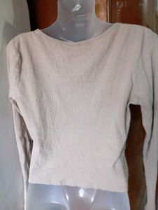 H&amp;M Ribbed Long Sleeve Top