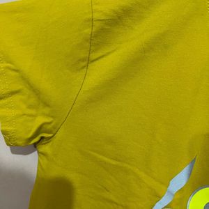 Yellow Graphic Crop Top