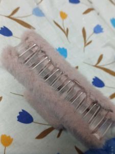 Pink Fuzzy Claw Clip