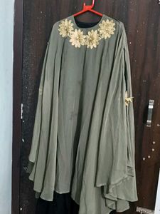 fully frel butterfly jacket Abaya