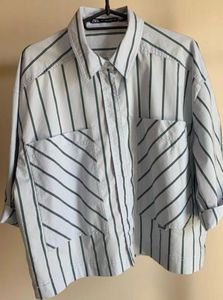 FREE Delivery ZARA Oversize cropped Shirt