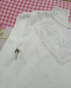 White Embellished Top