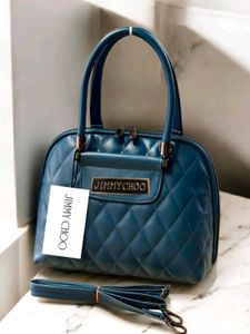 Jimmy Choo White Quilted Satchel