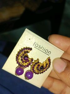 Beautiful  Stone Studded Earring With Embellished