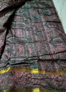 Beautiful Gold Border Saree