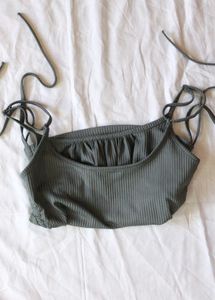SHEIN BAE Ribbed Ruched Drawstring Cami Top