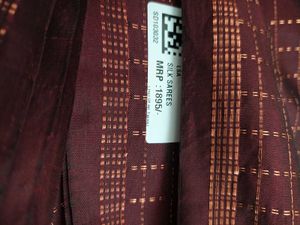 Brown And Beige Silk Saree